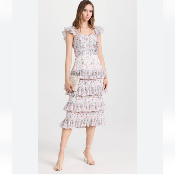 Nwt Amur Grady combo pleated dress size 4 - Picture 4 of 17